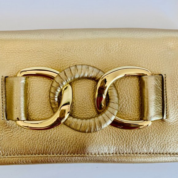 MICHAEL KORS GOLD CLUTCH BAG - Picture 2 of 14